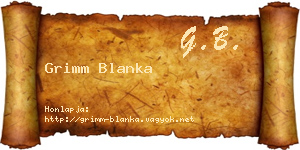 Grimm Blanka névjegykártya